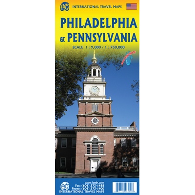 ITMB Publishing plán Philadelphia 1:10 t./ Pennsylvania 1:750 tis. ITM