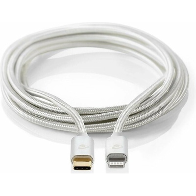 Nedis CCTB39650AL20 Lightning/USB 2.0 Apple Lightning 8pinový - USB-C zástrčka, 2m, stříbrný