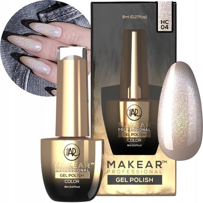 Magnetický hybridní lak kočičí oko s holo efektem Makear Gel Polish 8ml HC04