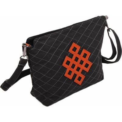 Tibetská kabelka crossbody Tharpa tmavě šedá