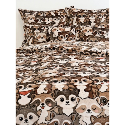 MKLozkoviny.sk Obliečky mikroplyš Exclusive Mývalí invázia 140x200 70x90