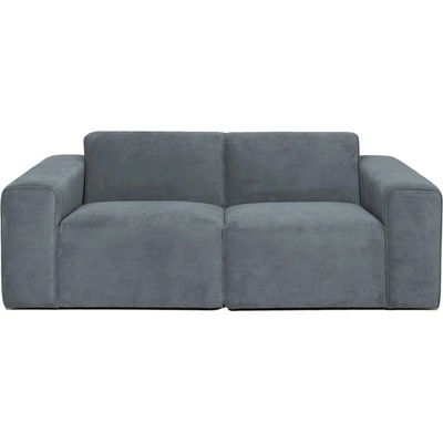 Scandic Сив диван от рипсено кадифе 202 cm Sting - Scandic (STING 2 STR. WAVE grey 20)