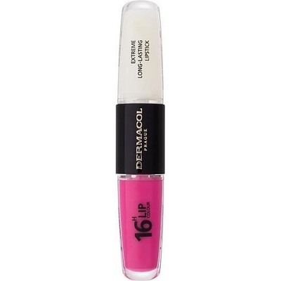 Dermacol Dlouhotrvající dvoufázová barva na rty a lesk 16H Lip Colour Extreme Long-Lasting Lipstick 18 4 + 4 ml