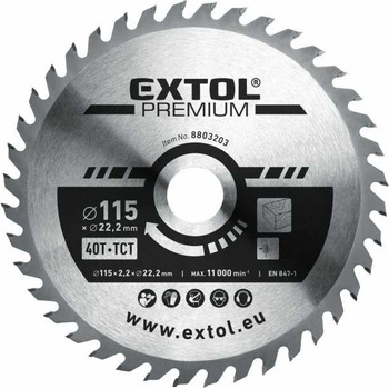 EXTOL PREMIUM kotúč pílový s SK plátkami 115x1,3x22,2mm 8803203