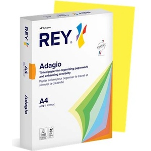 REY Копирна хартия, цветна, A4, 160 g, REY "Adagio", интензивно жълта RYADA160X450/473 ЖЪЛТА (RYADA160X450/473 YELLOW)