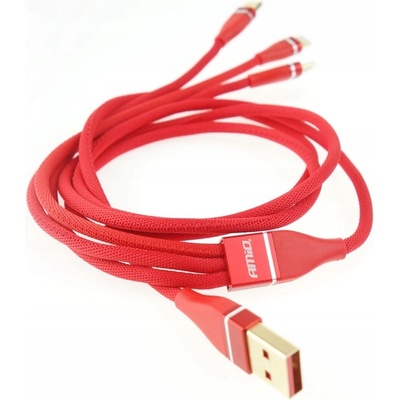 Baseus CASS030001 Flash Series 3v1 USB-A na USB-C, Lightning, MicroUSB 100W, 1,2m, černý
