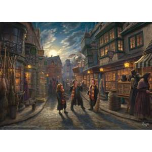 Schmidt Spiele - Puzzle Kinkade: Harry Potter - Diagon Alley - 1 000 piese