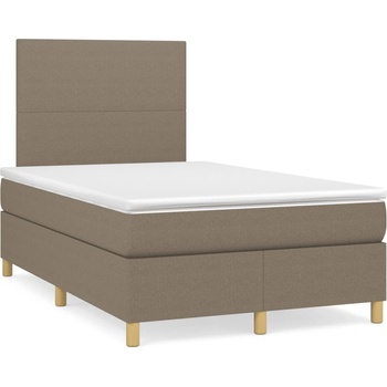 vidaXL Боксспринг легло с матрак, таупе, 120x190 см, плат (3269920)
