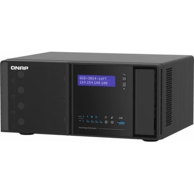 QNAP řízený switch QGD-3014-16PT-8G (16x GbE PoE+, 4core CPU, 4x SATA, 8GB RAM, 2x HDMI, 3x USB)