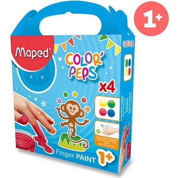 Prstové farby MAPED COLOR'PEPS 4 farby 80 ML