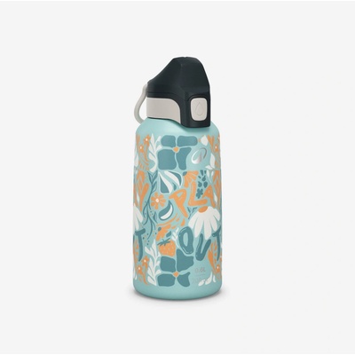 Quechua detská antikorová fľaša modro-oranžová 600 ml