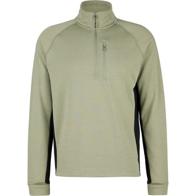 Stoic Мъжки вълнен пуловер Stoic MerinoWaffleFleece320 NorrdalSt. Half Zip Merino jumper - Lichen Green / Black - размер XXL (005-6577-0315)