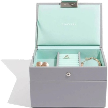 Stackers šperkovnice Grey Mint Mini tyrkysová