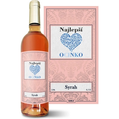 Sablio Najlepší otecko Syrah ružové suché víno 12 % 0,75 l (čistá fľaša)