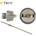 TROY Комплект резервна дюза с игла за бояджийски пистолети серия t 18617 (t 18618)