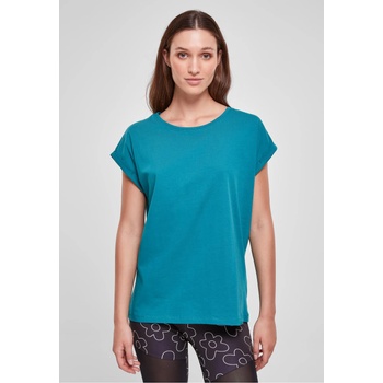 Urban Classics Дамска тениска в цвят тюркоаз Urban Classics Ladies Shoulder TeeUB-TB771-04429 - Тюркоаз, размер 5XL