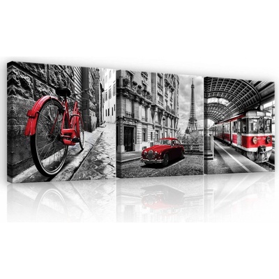Postershop Obraz na plátně: Městské zákoutí - set 3ks 25x25cm