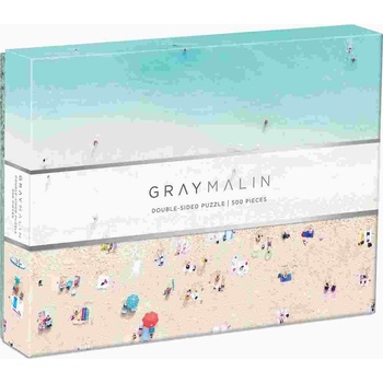 Galison - Puzzle Double-sided puzzle: Gray Mali: Beach in Hawaii - 500 piese