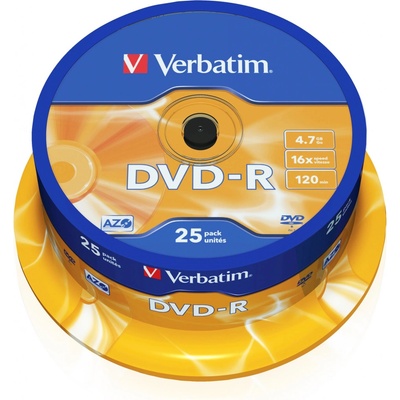 Verbatim DVD-R 4,7GB 16x, 25ks (43522)
