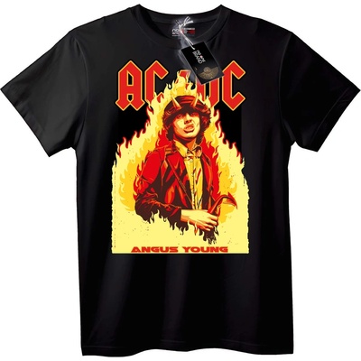 NOONEBRAND Тениска AC/DC Ангъс Йънг Рок - M, Black