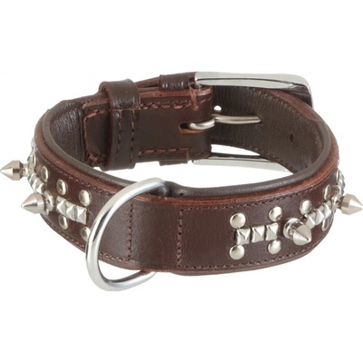 Nobby obojek Delgado široký kožený s hroty a nýty – Zboží Dáma