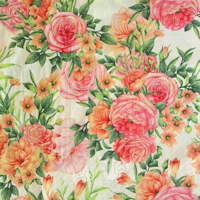 Ubrousek na decoupage vzor 0208 růže – Zboží Dáma