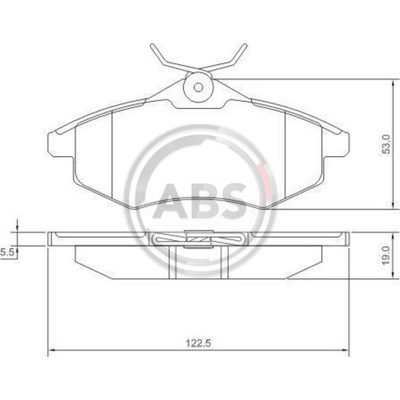 A.B.S. Sada brzdových platničiek kotúčovej brzdy 37307