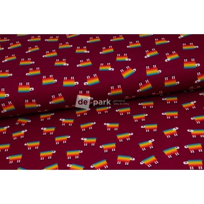 de-park Letní softshell - Ovečky z Déčka bordo - drobné
