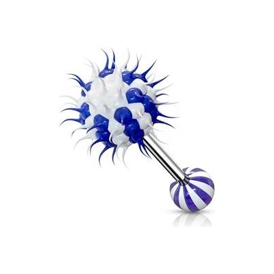 Šperky4U piercing do jazyka silikonový střapec PJ01196-BW