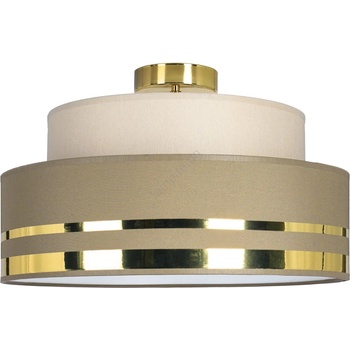 HEXE Плафон TAMI 1xE27/60W/230V Ø 40 см бежов/кафяв/златист (HX0277)