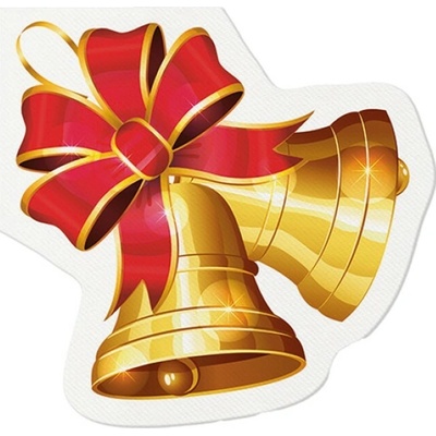 Airlaid ubrousky Christmas Bells 32x32cm 10ks