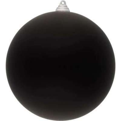 DECOLED Velká vánoční ozdoba 20 cm plastová koule černá matná