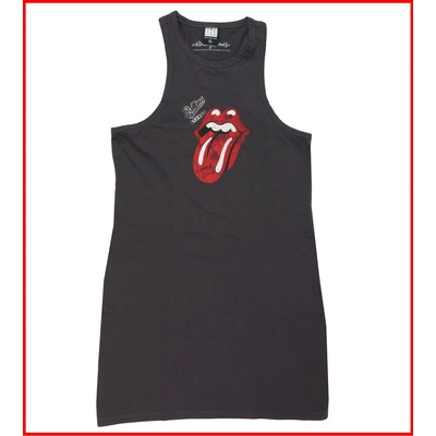 AMPLIFIED дамска рокля the rolling stones - autograph tongue - charcoal - amplified - ПОВРЕДЕНО - my1368
