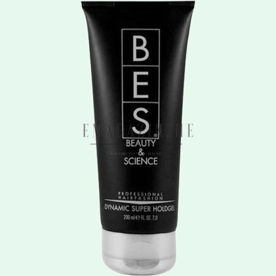 Bes Beauty & Science Milano Bes Професионален динамичен, силно поддържащ гел за екстремни прически 200 мл. Professional Dinamic Super Holdgel (0360734)