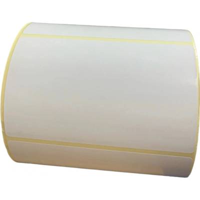 Papierová Etiketa 130 mm x 80 mm, Pololesklý papier, Biela, Dutinka 40 mm, 1000 ks/kotúč, Permanentné lepidlo, Priemer kotúča 123 mm