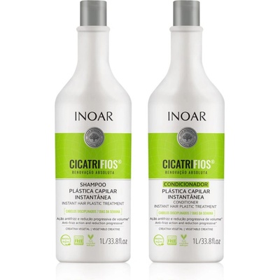 INOAR CicatriFios комплект за увредена и крехка коса 2x1000ml