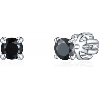 Olivie strieborné náušnice PIPPI BLACK 8359