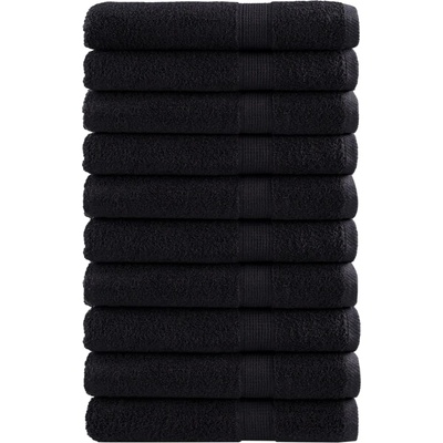 vidaXL Премиум кърпи SOLUND 10 бр черни 100x200 см 600 gsm (137439)