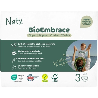 Naty BioEmbrace Midi 4–9 kg 30 ks