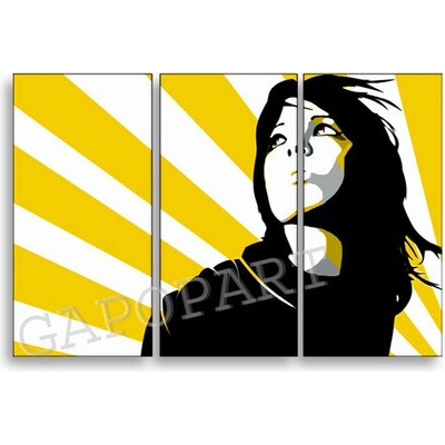Ručne maľovaný POP Art obraz Woman in SUN - 90x60 cm