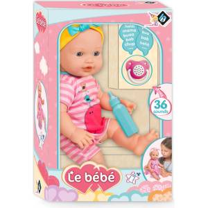LOKO Toys LT Кукла Le Bebe 40 см. с шише и магическа залъгалка с 36 звука