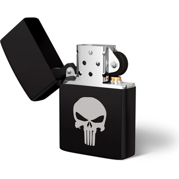 Image 1 of DRAGOWA Бензинова запалка с гравировка Punisher, черна (20626)