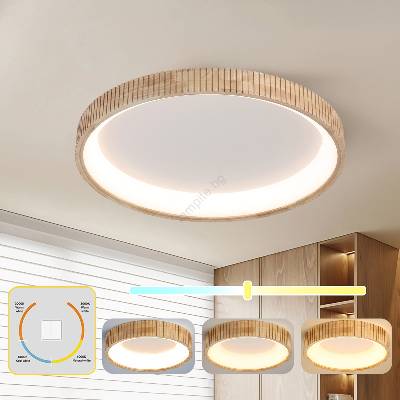 Brilagi - LED таванно осветително тяло FALCON WOOD MODERN LED/60W/230V Ø 80 см дърво (BG3368)