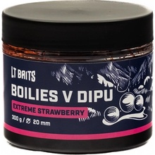 LT Baits Dipované boilies EXTREME STRAWBERRY 20 mm 300 g