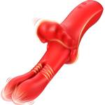 SuperLove 4in1 Dual Thrusting Vibrator Red