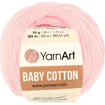 YarnArt Baby Cotton 410 baby ružová