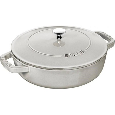Kastrol STAUB se samopodlévací poklicí 24cm bílý lanýž