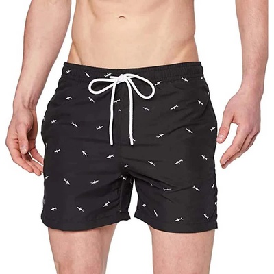 Urban Classics Бански гащета Urban classics Embroidery swimming shorts - Black (Shark / Black / White)