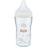 Nuk Perfect Match Glass Bottle стъклено бебешко шише с контрол на температурата 3m+