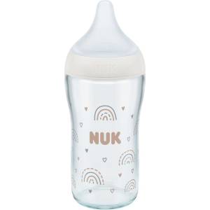 Nuk Perfect Match Glass Bottle стъклено бебешко шише с контрол на температурата 3m+